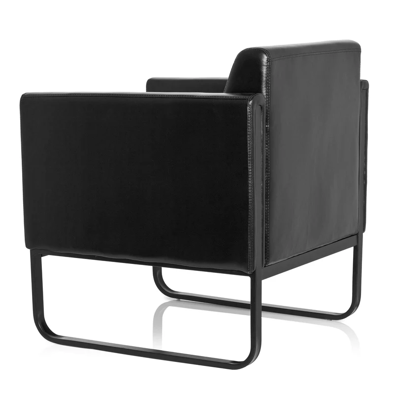 B-Ware hjh OFFICE Loungesessel Loungesofa BALI BLACK Kunstleder Sessel schwarz