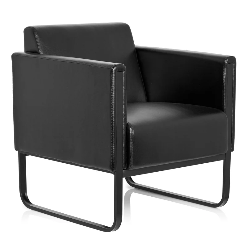 B-Ware hjh OFFICE Loungesessel Loungesofa BALI BLACK Kunstleder Sessel schwarz