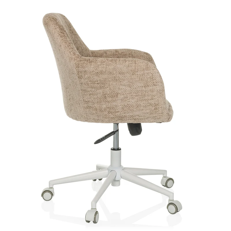 B-Ware hjh LIVING Bürostuhl Drehstuhl Home Office beige Bouclé Stoff höhenverstell649