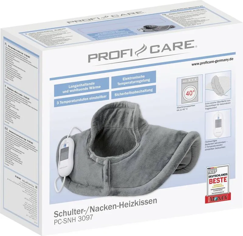 B-Ware Profi-Care PC-SNH 3097 Wärmekissen 100 W Grau Kissen Heizdecke Nackenkissen