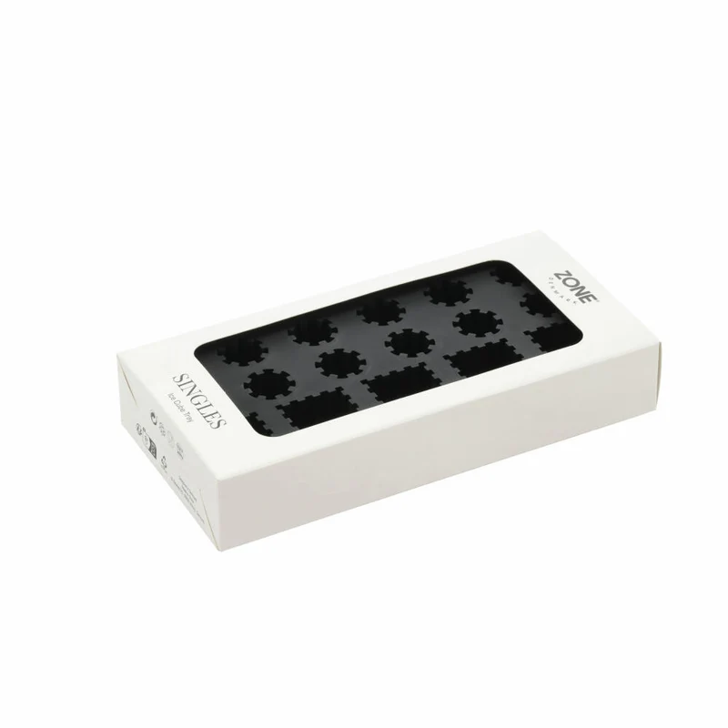 Zone Denmark Eiswürfelform Singles Black, Silikon, Schwarz, 22 x 11 cm, 31764