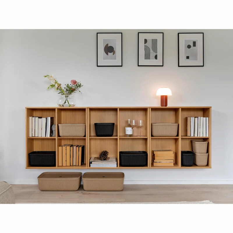 Zone Denmark Aufbewahrungsbox Pulp Natural Brown 2er Set, Papiermasse, Braun, 48 x 32 cm, 31776