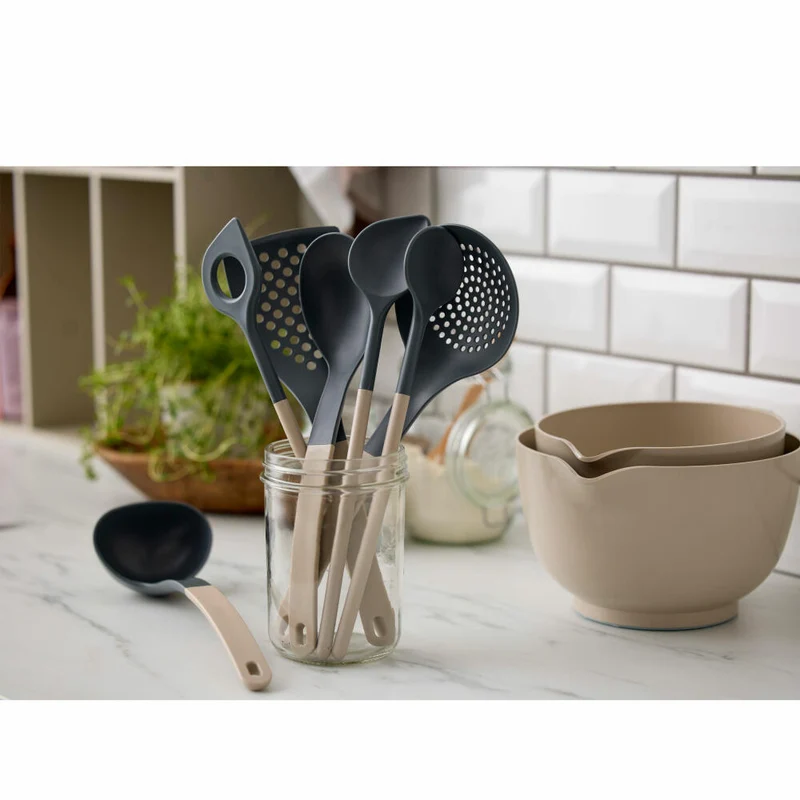 Rosti Schaumlöffel New Optima Humus, Sieblöffel, Nylon, Braun, 32 cm, 32174