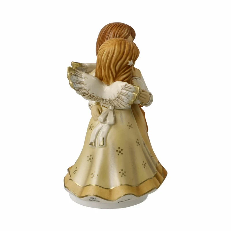 Goebel Engel Fröhliche Weihnachten, mit Musikwerk, Steingut, Champagner, 16 cm, 41686071