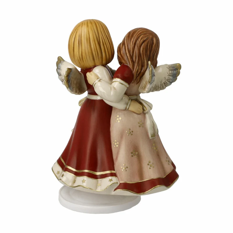 Goebel Engel Fröhliche Weihnachten, mit Musikwerk, Steingut, Bordeaux, 16 cm, 41686291