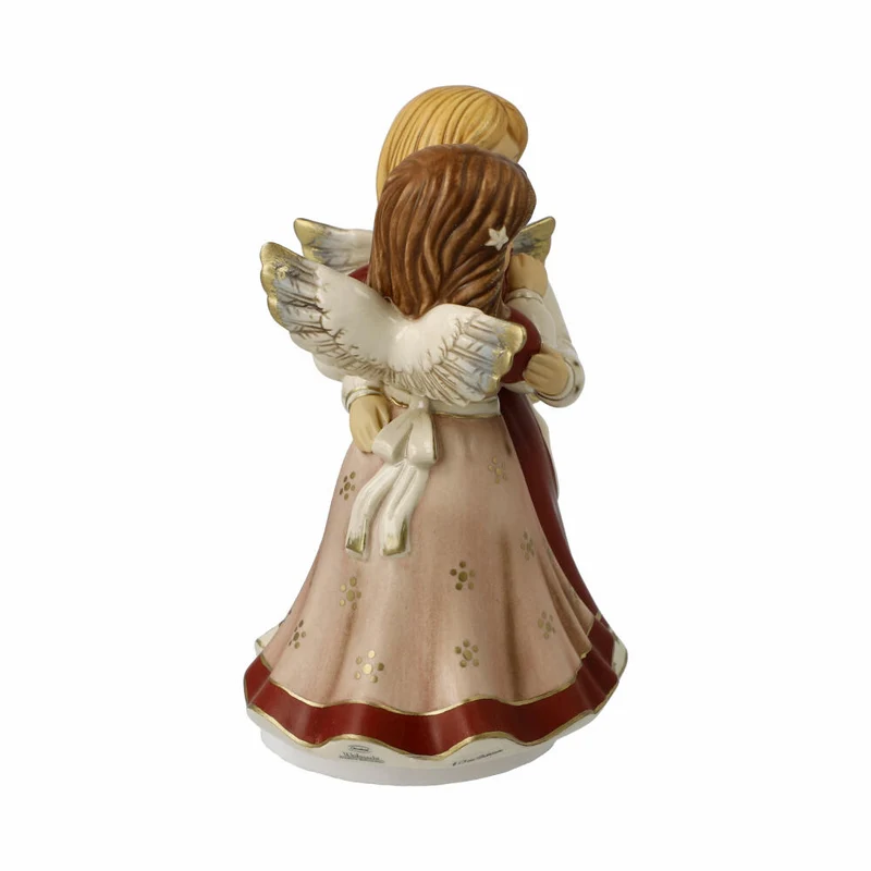 Goebel Engel Fröhliche Weihnachten, mit Musikwerk, Steingut, Bordeaux, 16 cm, 41686291
