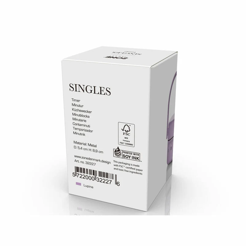 Zone Denmark Küchenwecker Singles Lupine, Küchenuhr, Timer, Stahl, Lila, 32227