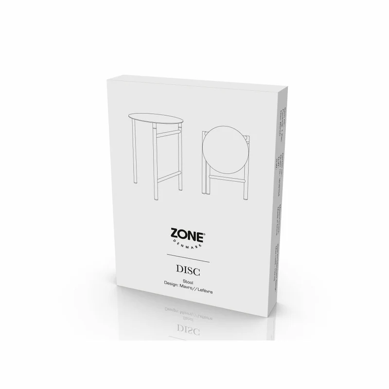 Zone Denmark Schemel Disc Black, Sitzhocker, Hocker, Stahl, Schwarz, 45 cm, 32237