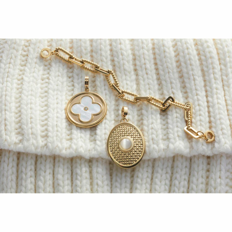 Leonardo Jewels Anhänger gold Fidelia Clip&Mix, Schmuckanhänger, Kettenanhänger, Edelstahl IP gold, Glasperle, 024403