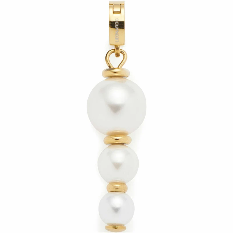 Leonardo Jewels Anhänger gold Boa Clip&Mix, Schmuckanhänger, Kettenanhänger, Edelstahl, Perle, 024424