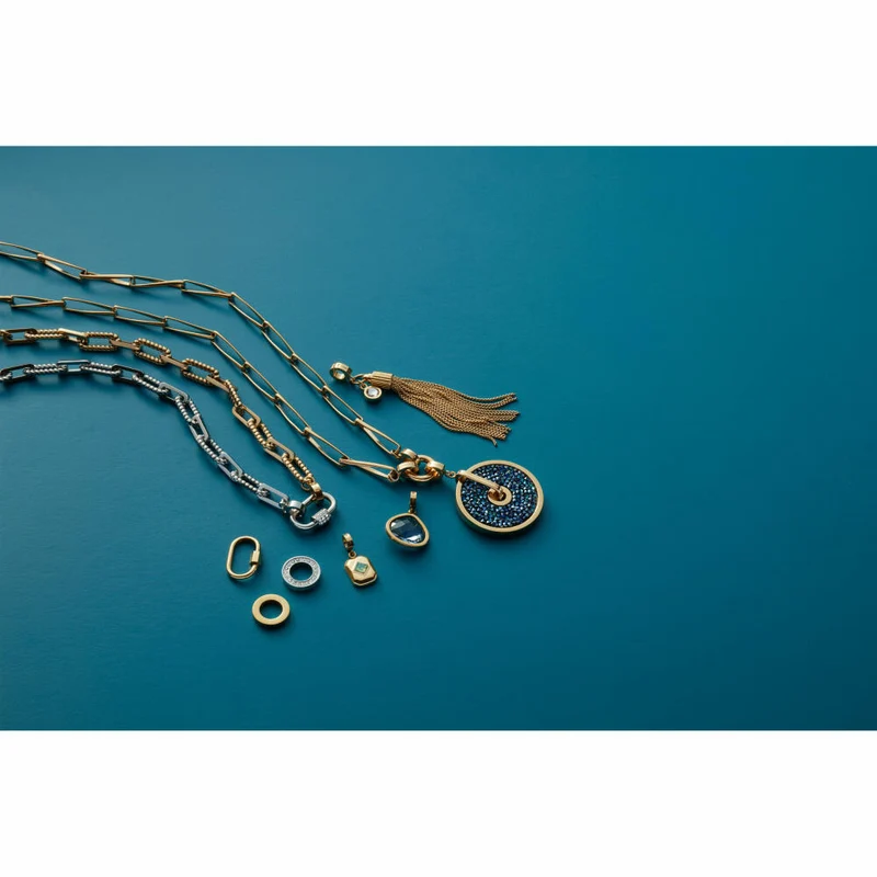 Leonardo Jewels Anhänger gold Juvinga Clip&Mix, Schmuckanhänger, Kettenanhänger, Edelstahl IP gold, Glasstein, 024425