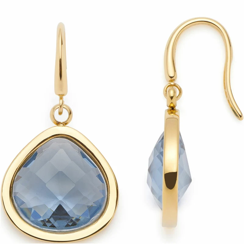 Leonardo Jewels Ohrhänger gold Juvinga, Ohrring, Ohrschmuck, Schmuck, Edelstahl IP gold, Glasstein, 024426