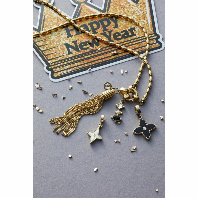 Leonardo Jewels Anhänger gold Adelia Clip&Mix, Schmuckanhänger, Kettenanhänger, Edelstahl IP gold, Zirkonia, Glasp., 024427