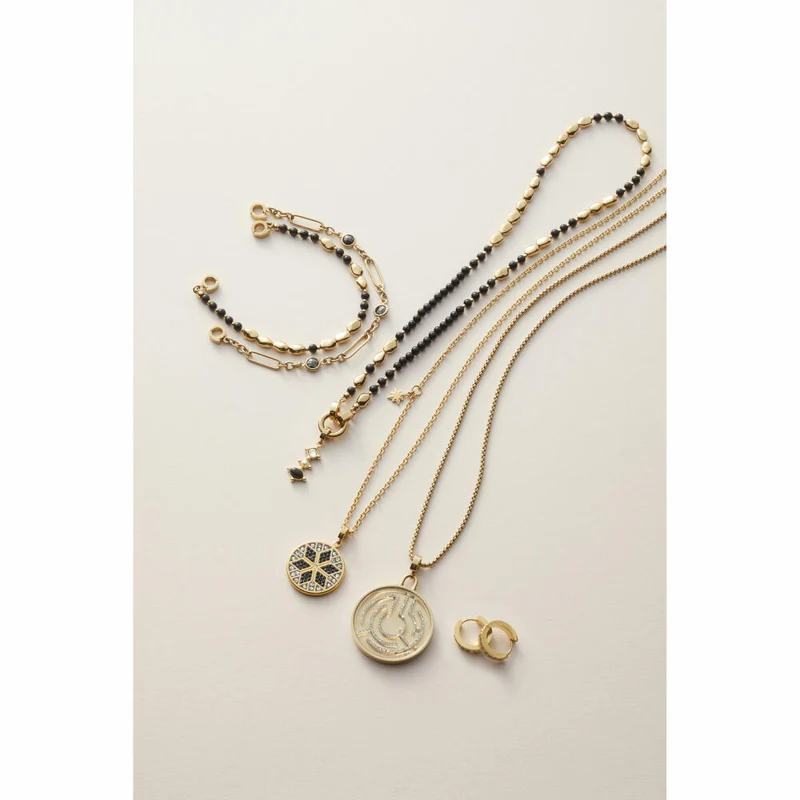 Leonardo Jewels Armband gold Dorina Clip&Mix, Schmuckarmband, Armkette, Modeschmuck, Edelstahl IP gold, Glasperlen, 024438