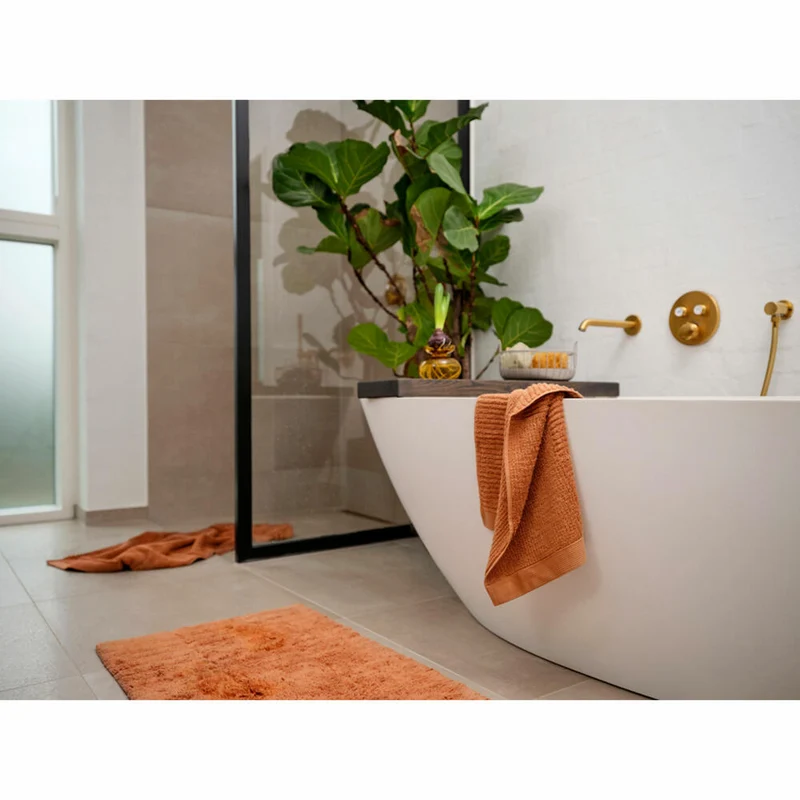 Zone Denmark Handtuch Classic Mandarine, 100% Baumwolle, Orange, 50 x 70 cm, 33429