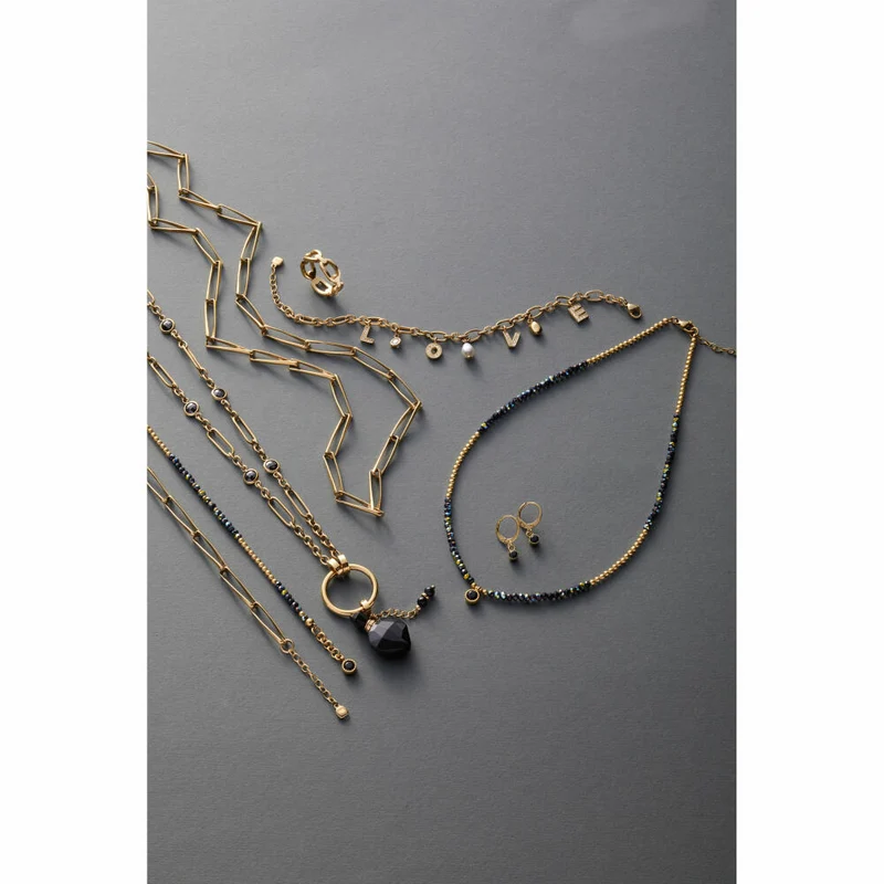 Leonardo Jewels Armband gold Otella CIAO, Schmuckarmband, Armkette, Modeschmuck, Edelstahl IP gold, Glassteine, 024449