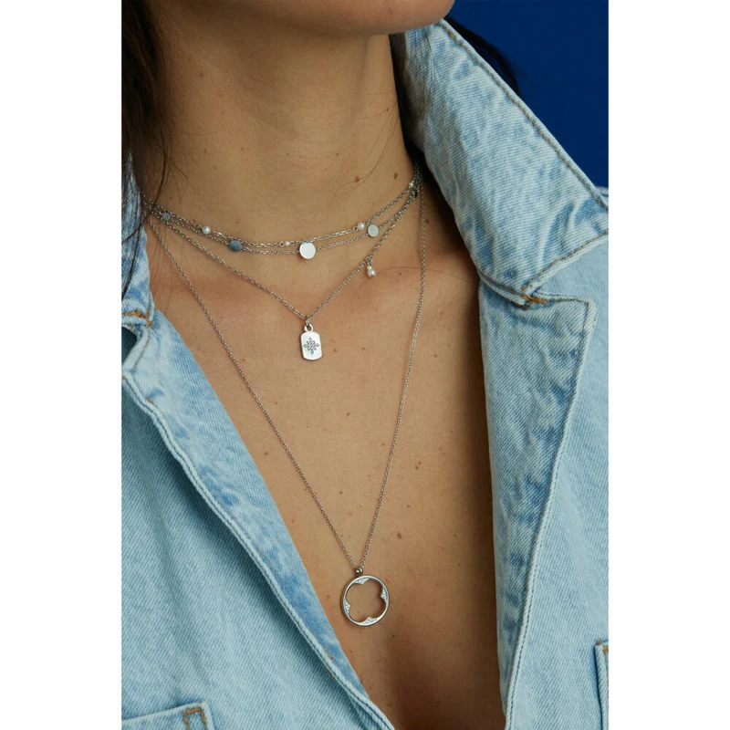 Leonardo Jewels Halskette 42 Amarila CIAO, Kette, Schmuckkette, Modeschmuck, Edelstahl, Glassteine, Zirkonia, 024450