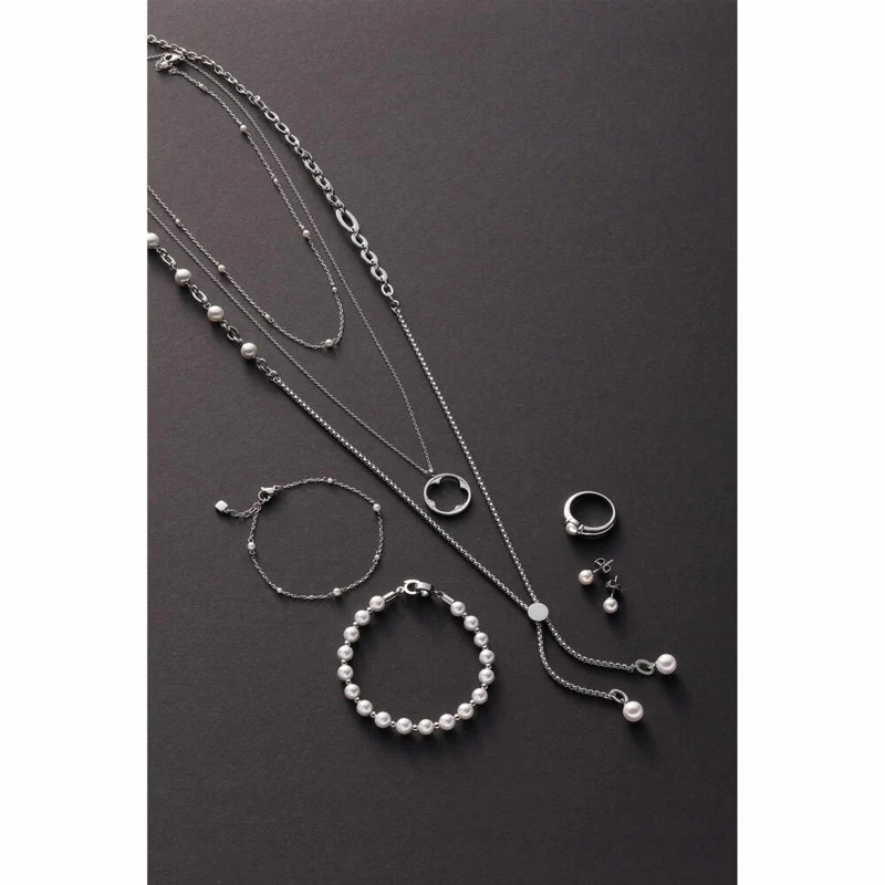 Leonardo Jewels Halskette 42 Navina CIAO, Kette, Schmuckkette, Modeschmuck, Edelstahl, Glasperlen, 024452