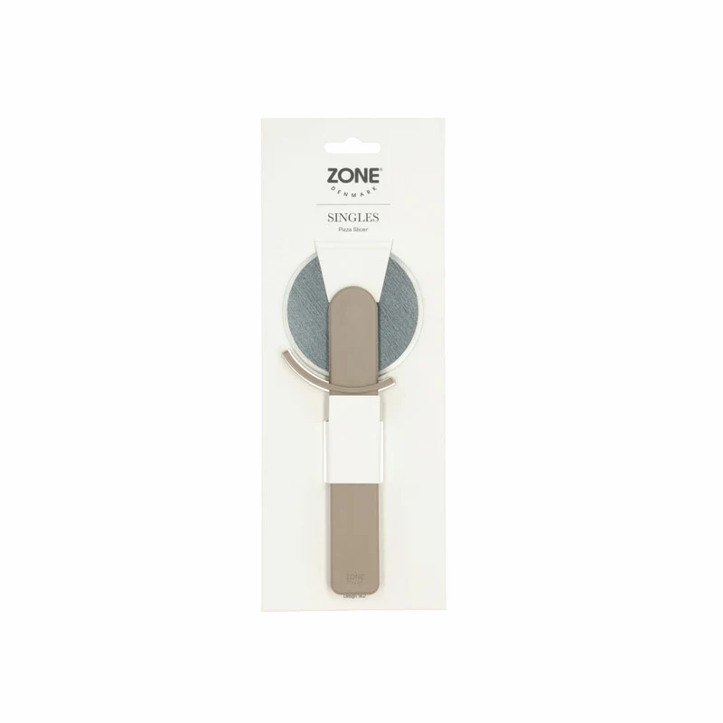 Zone Denmark Pizzarad Singles Soft Taupe, PP-Kunststoff, Edelstahl, Braun, 20 cm, 29618