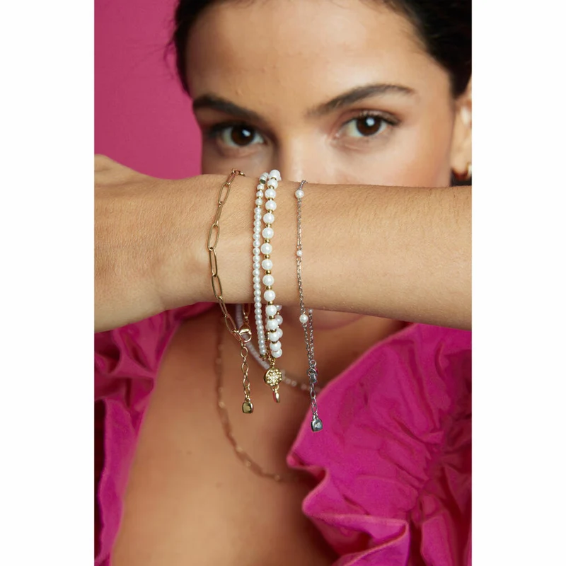 Leonardo Jewels Armband Navina CIAO, Schmuckarmband, Armkette, Modeschmuck, Edelstahl, Glasperlen, 024453