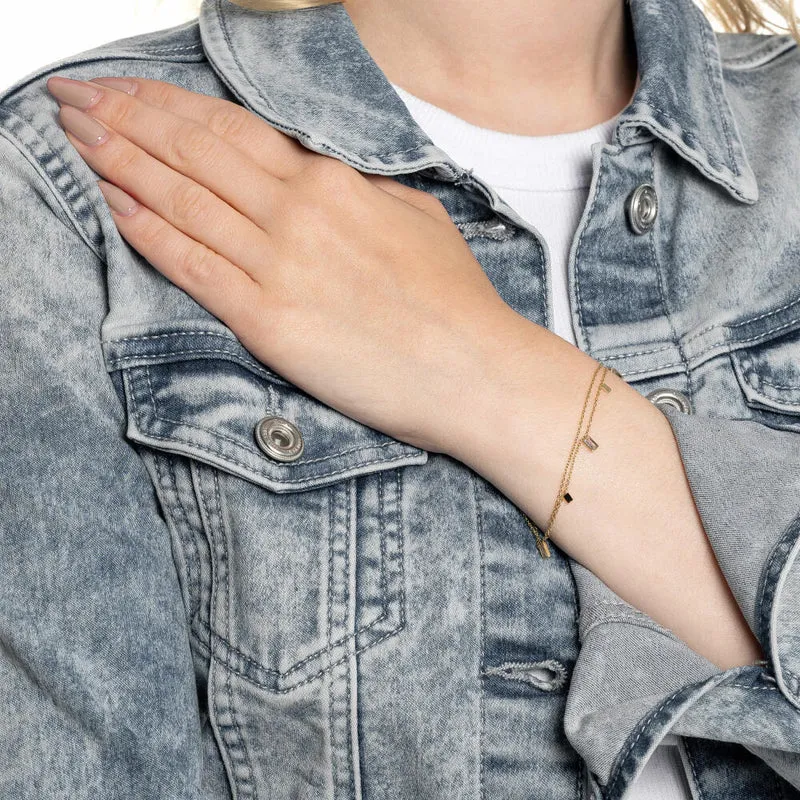 Leonardo Jewels Armband gold Liora CIAO, Schmuckarmband, Armkette, Modeschmuck, Edelstahl, Glassteine, 024457