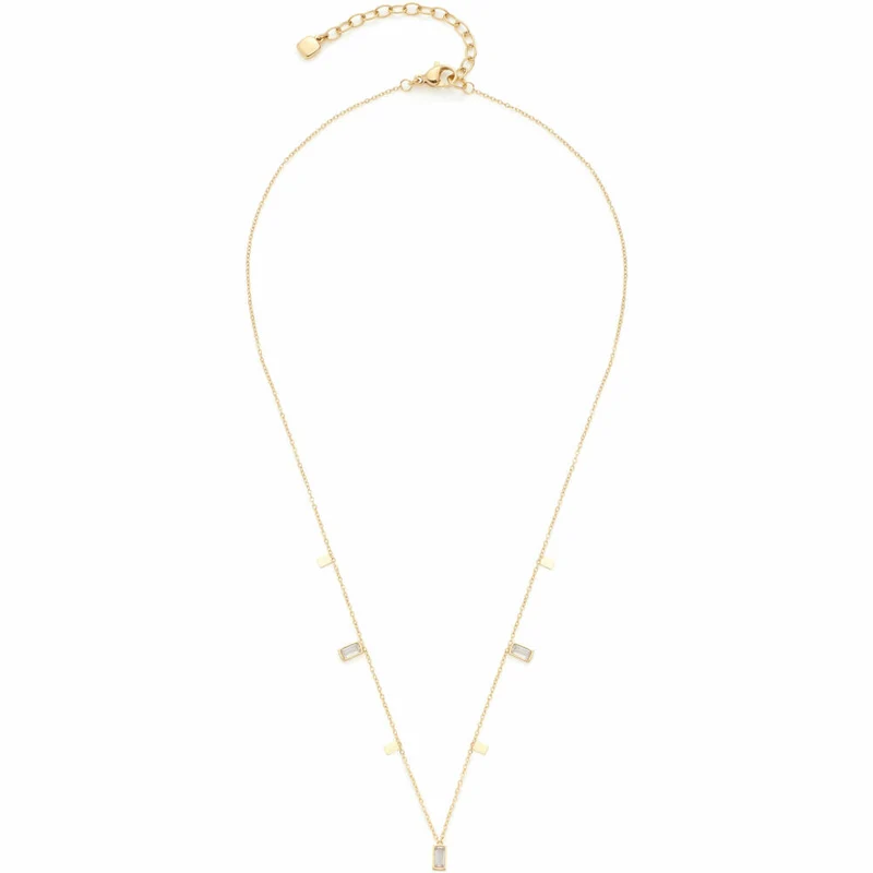 Leonardo Jewels Halskette 42 gold Liora CIAO, Kette, Schmuckkette, Modeschmuck, Edelstahl IP gold, Glassteine, 024458