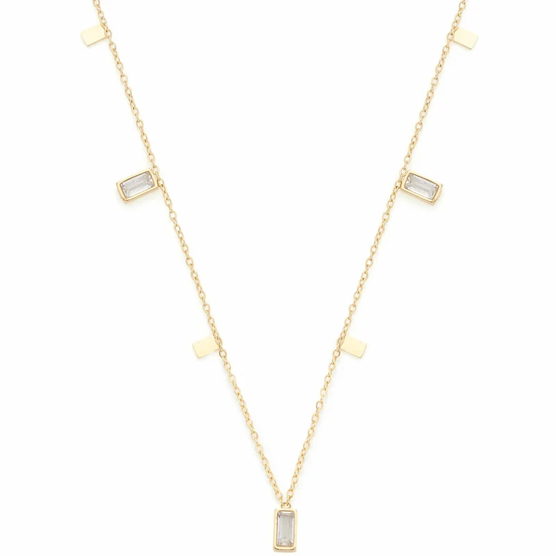 Leonardo Jewels Halskette 42 gold Liora CIAO, Kette, Schmuckkette, Modeschmuck, Edelstahl IP gold, Glassteine, 024458