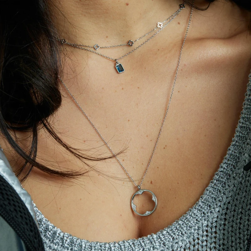 Leonardo Jewels Halskette 60 Campagnola CIAO, Kette, Schmuckkette, Modeschmuck, Edelstahl, Glassteine, 024460