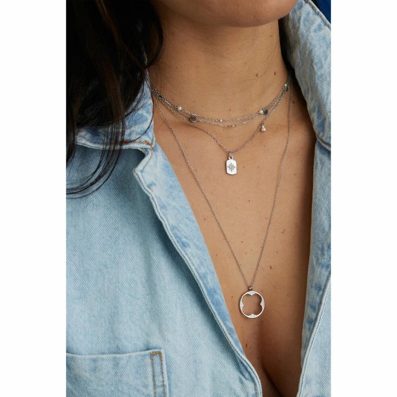 Leonardo Jewels Halskette 60 Campagnola CIAO, Kette, Schmuckkette, Modeschmuck, Edelstahl, Glassteine, 024460