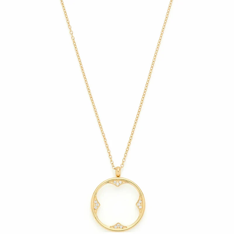 Leonardo Jewels Halskette 60 gold Campagnola, Kette, Schmuckkette, Modeschmuck, Edelstahl IP gold, Glassteine, 024461