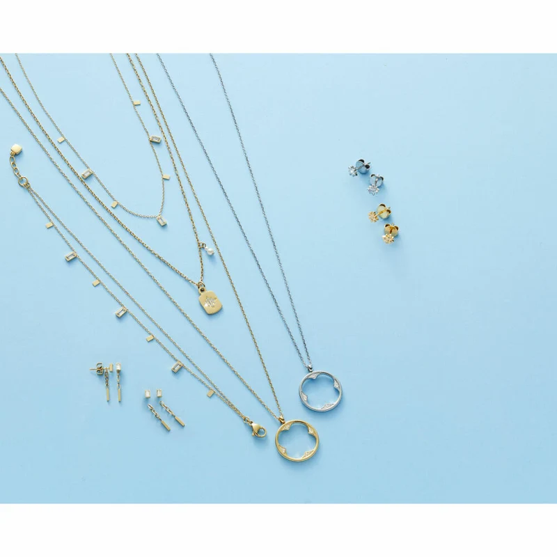 Leonardo Jewels Ohrstecker gold Campagnola CIAO, Ohrring, Ohrschmuck, Schmuck, Edelstahl IP gold, Glassteine, 024464
