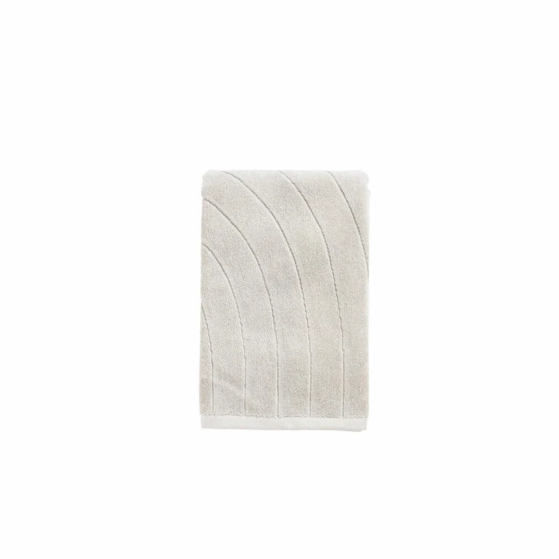Zone Denmark Badehandtuch Time Soft Grey, 100% Baumwolle, Grau, 70 x 140 cm, 33620