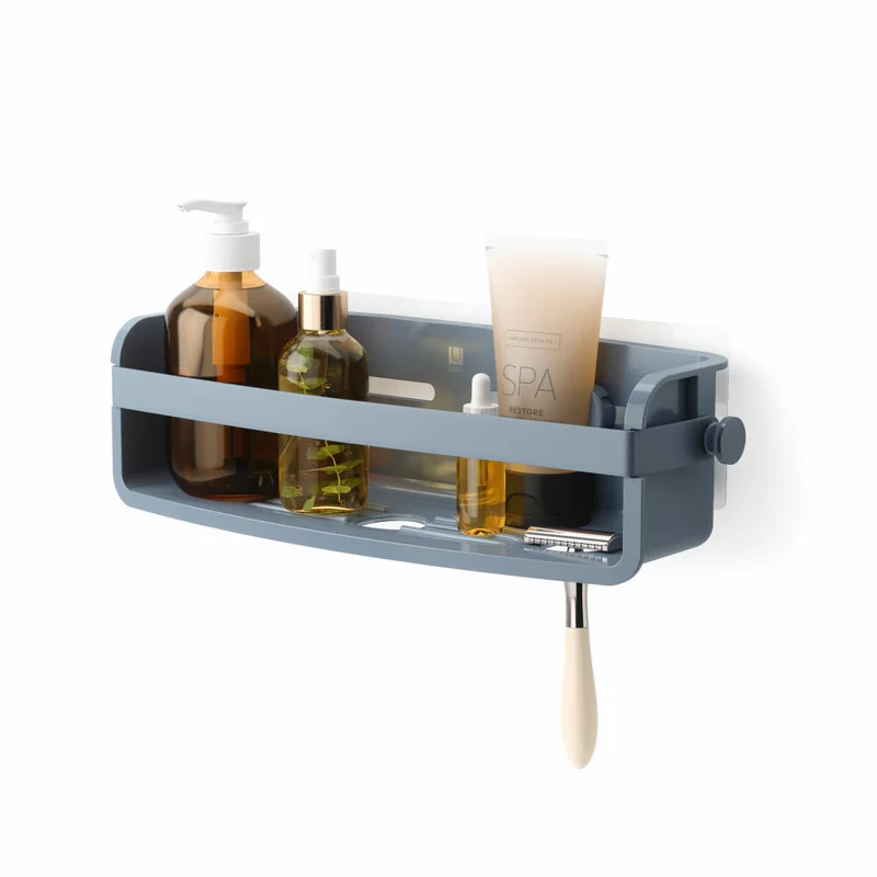 Umbra Duschablage Flex zum Kleben, Duschregal, Kunststoff, Schieferblau, 1021300-1050