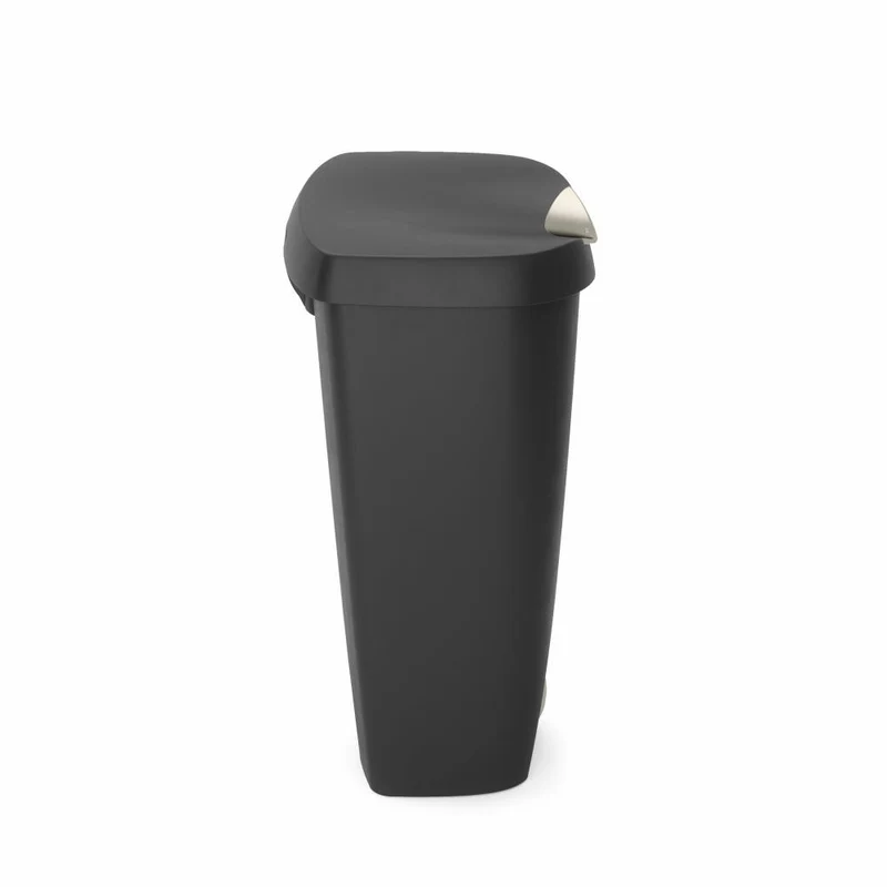Umbra Abfalleimer Brim, Mülleimer, PP-Kunststoff, Schwarz, Nickel, 50 L, 1021550-047