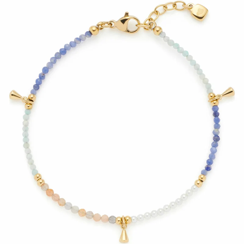 Leonardo Jewels Armband gold Babelli CIAO, Schmuckarmband, Armkette, Modeschmuck, Edelstahl IP gold, IP, Perlen, 024472