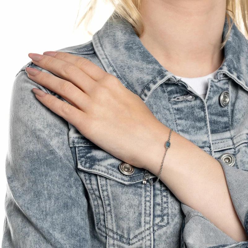 Leonardo Jewels Armband Sophia CIAO, Schmuckarmband, Armkette, Modeschmuck, Edelstahl, Glasstein, 024478