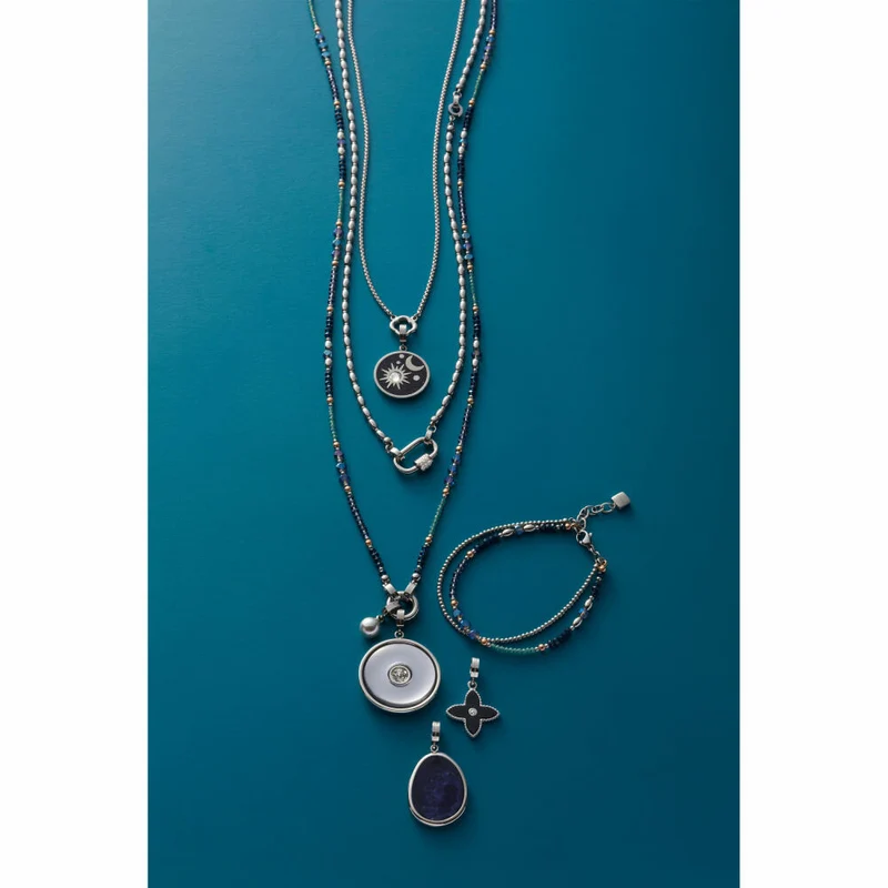Leonardo Jewels Anhänger Prilla Clip&Mix, Schmuckanhänger, Kettenanhänger, Edelstahl, Sodalithstein, 024557