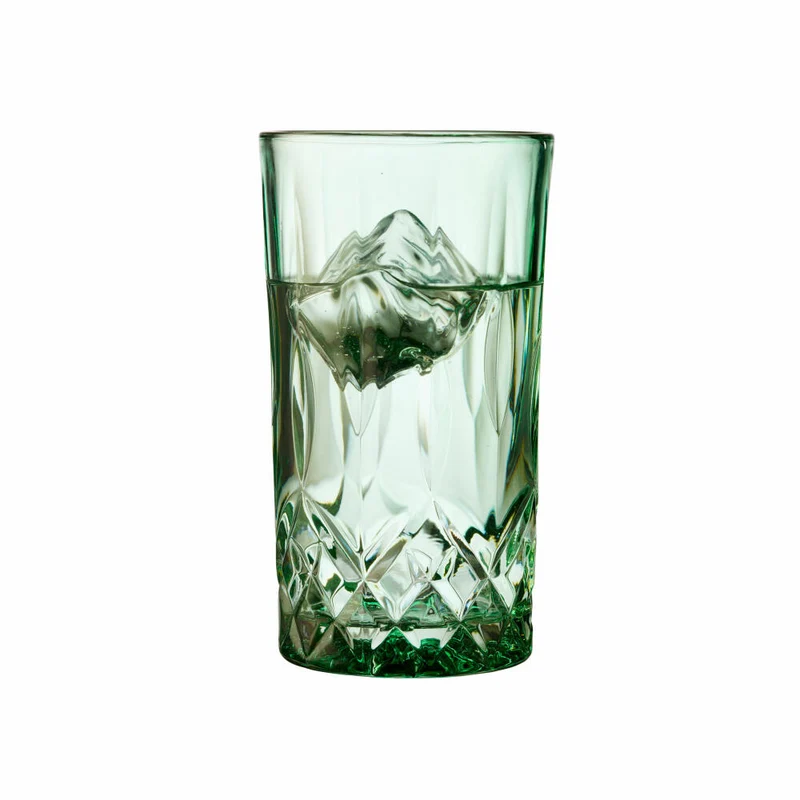 Lyngby Glas Highball-Glas Sorrento 4er Set, Longdrinkgläser, Glas, Grün, 380 ml, 31481