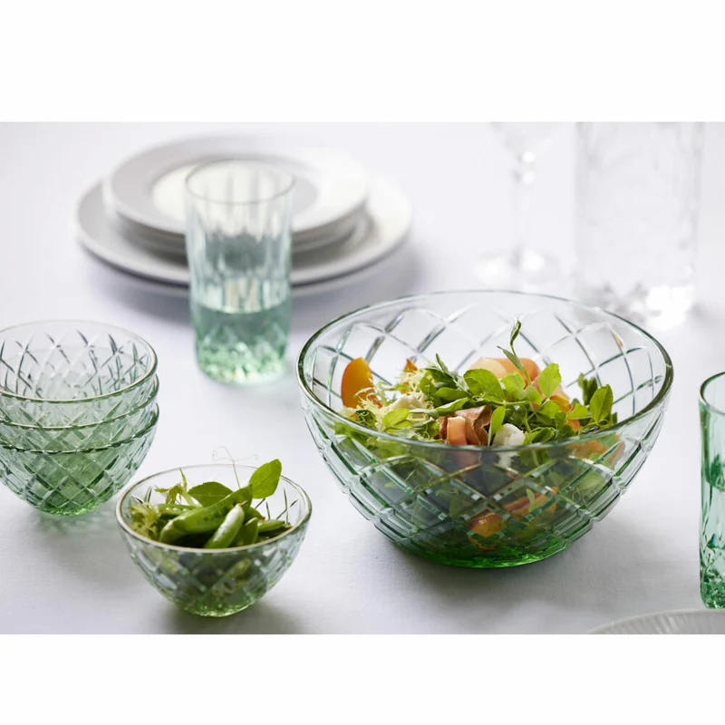 Lyngby Glas Highball-Glas Sorrento 4er Set, Longdrinkgläser, Glas, Grün, 380 ml, 31481