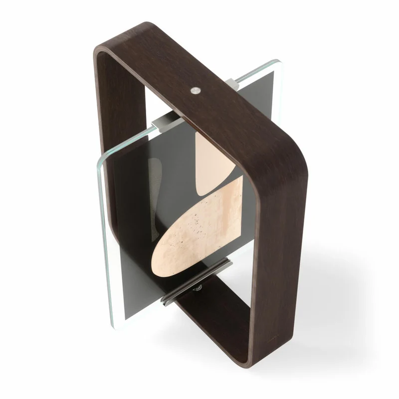 Umbra Tischbilderrahmen Bellwood, Fotorahmen, Holz, Glas, Walnuss Antik, für 10x15 cm, 1022486-746
