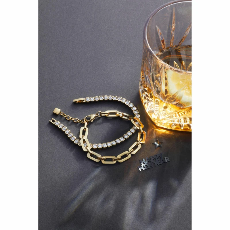 Leonardo Jewels Armband gold Orfea, Schmuckarmband, Armkette, Modeschmuck, Edelstahl IP, 024280