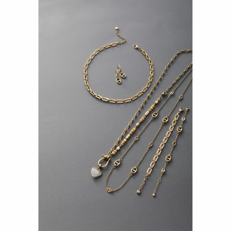 Leonardo Jewels Armband gold Herma, Schmuckarmband, Armkette, Modeschmuck, Edelstahl, Glas, Zirkonia, 024297