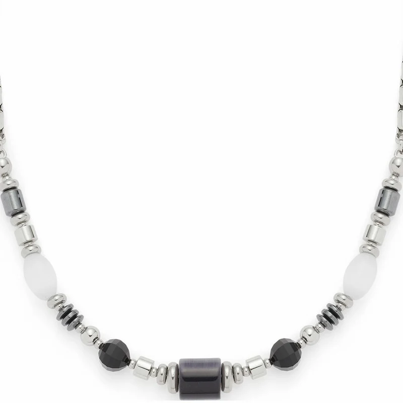 Leonardo Jewels Halskette 45 Casoria, Kette, Schmuckkette, Modeschmuck, Edelstahl, Glas, Mineralien, 024303