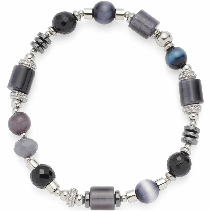 Leonardo Jewels Armband Casoria, Schmuckarmband, Armkette, Modeschmuck, Edelstahl, Glas, Mineralien, 024304