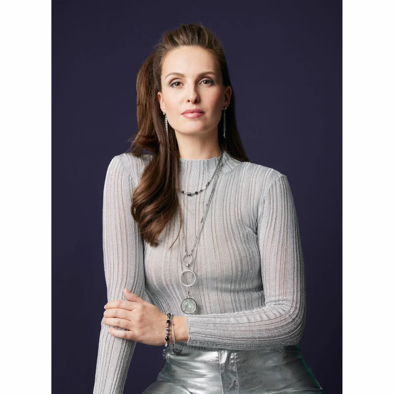 Leonardo Jewels Armband Casoria, Schmuckarmband, Armkette, Modeschmuck, Edelstahl, Glas, Mineralien, 024304