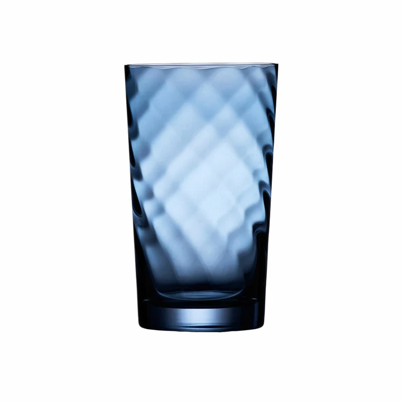 Lyngby Glas Highball-Glas Vienna 4er Set, Longdrinkgläser, Glas, Blau, 450 ml, 31720
