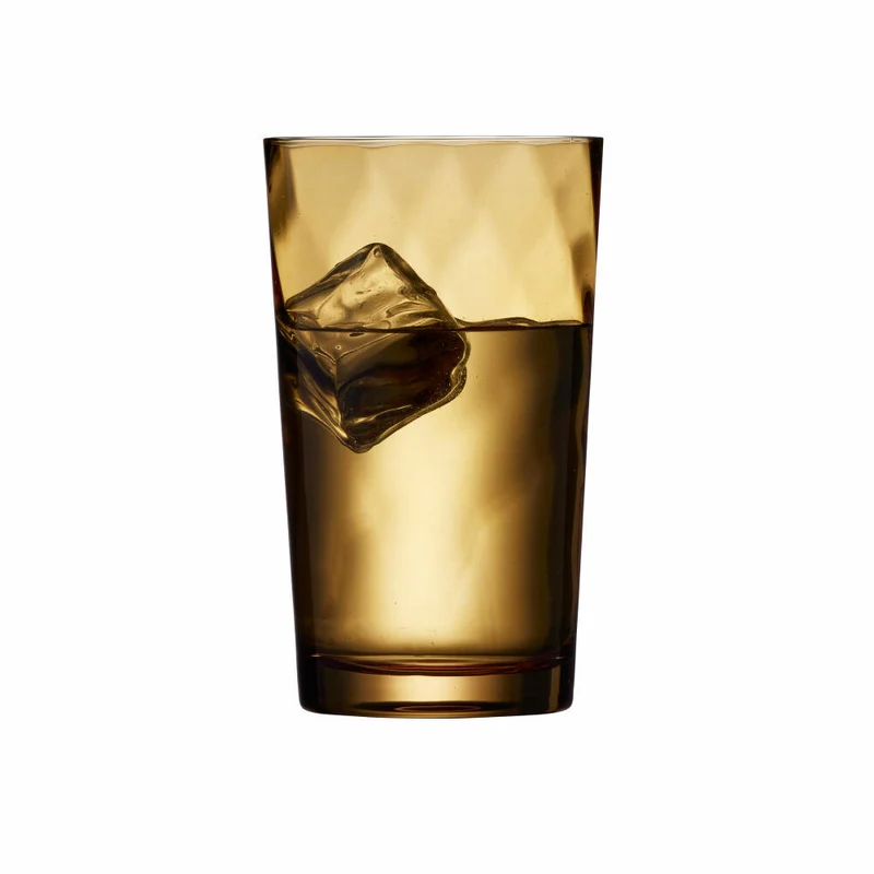 Lyngby Glas Highball-Glas Vienna Amber 4er Set, Longdrinkgläser, Glas, Braun, 450 ml, 31722