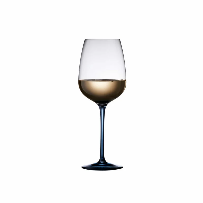 Lyngby Glas Weinglas Vienna 4er Set, Stielgläser, Glas, Blau, 530 ml, 31726