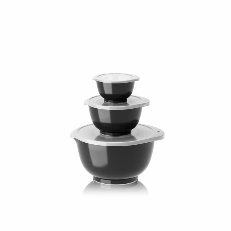 Rosti Schüssel-Set Margrethe New 6-tlg., Durostima, Schwarz, 0.25 + 0.75 + 3 L, 29942