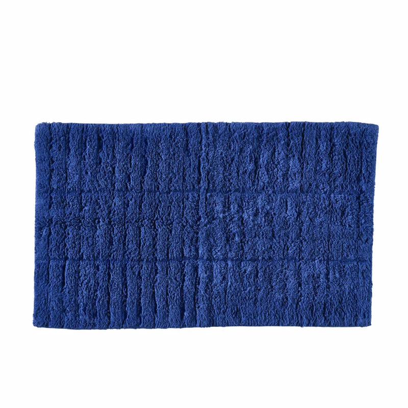 Zone Denmark Badematte Tiles Indigo Blue, 100% Baumwolle, Blau, 50 x 80 cm, 31574